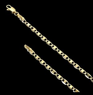 Unisex 18k Italian Gold Filled Valentino Chain 3mm 20 Inch